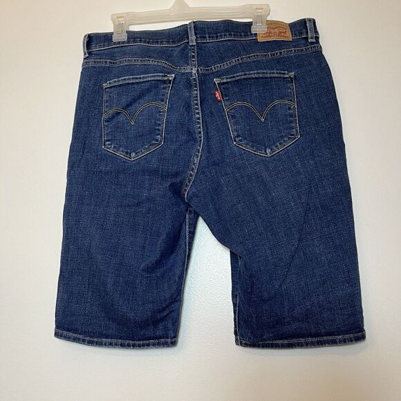 Levis Jorts Stretch Bermuda‎ Shorts, Sz 33, Dark Wash Denim, Zip Front Al… - Picture 2 of 5